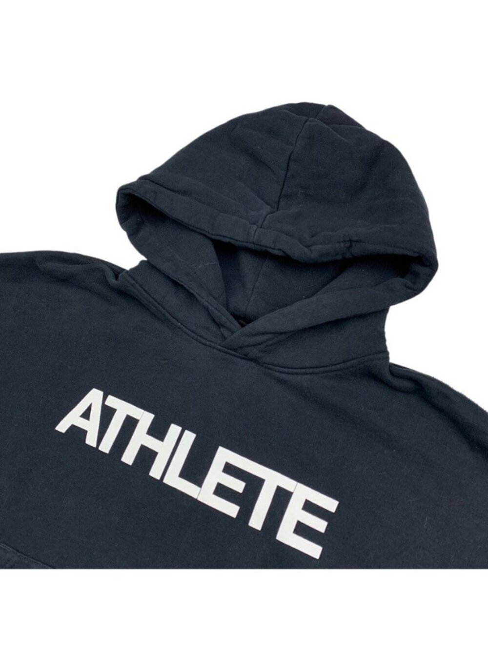 House Of Athlete Women’s Cropped Graphic Hoodie Sweatshirt Jacket Black • Medium